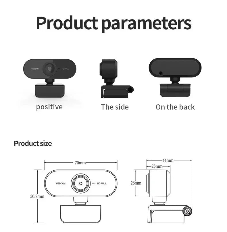Camera 1080P HD Computer USB Camera With Built In Microphone For Work Tripod Network Web Camera