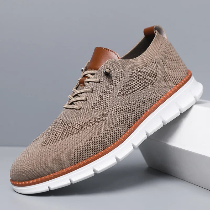 Men's Sneakers Casual Breathable Flat Shoes Outdoor Light Comfortable Anti-Slip Sports Walking Shoes
