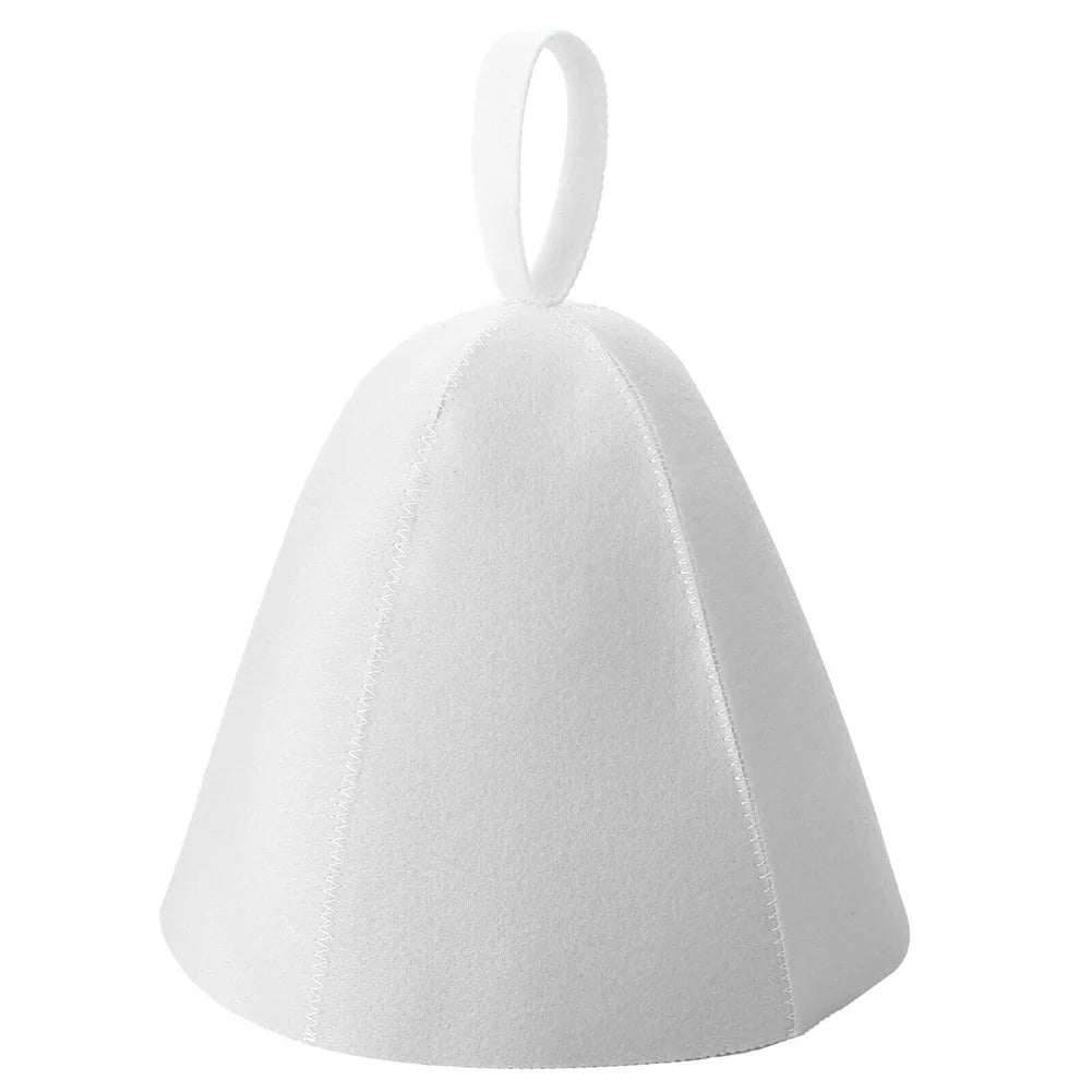 Thicken Wool Felt Sauna Hat Hair Protection Spa Sauna Accs For Bath Protection Felt Sauna Cap Absorbent Spa Cap