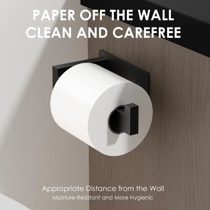 Self Adhesive Toilet Paper Holder Stainless Steel No Drill Wall Mount for Bathroom Kitchen RV Rustproof Space Saving Tools