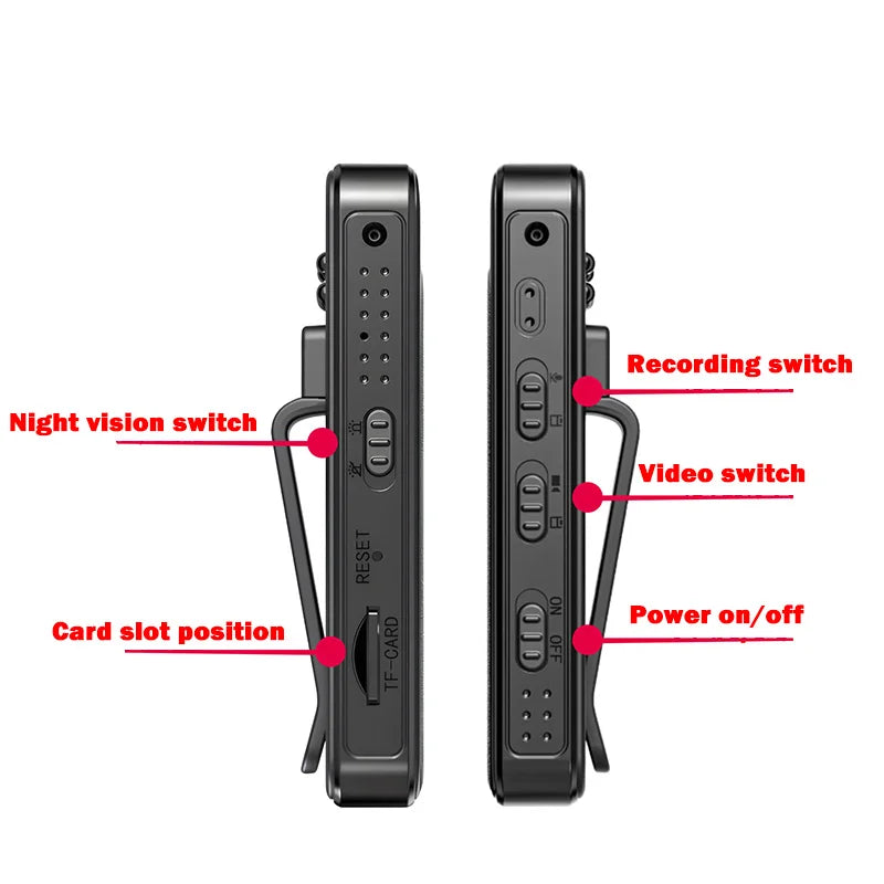 1080P HD Mini Camera Portable Small Digital Video Recorder Surveillance Camcorder Night Vision Video Police BodyCam Infrared