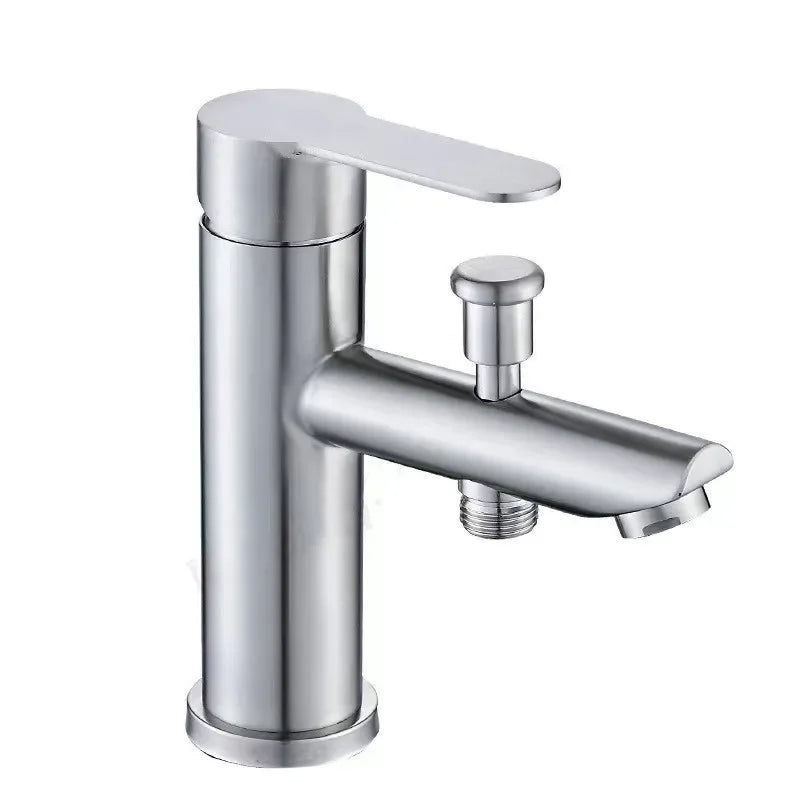 Stainless Steel Multifunctional Shower Mixer Faucet - Deck Mounted Household Sink Tap with Hot and Cold Water for Washbasin