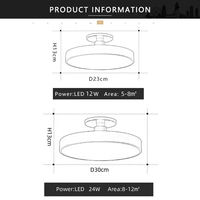 Modern Macaron LED Ceiling Light Simple Circular Dimmable Pendant Light Living Room Bedroom Study Nordic Decorative Lighting