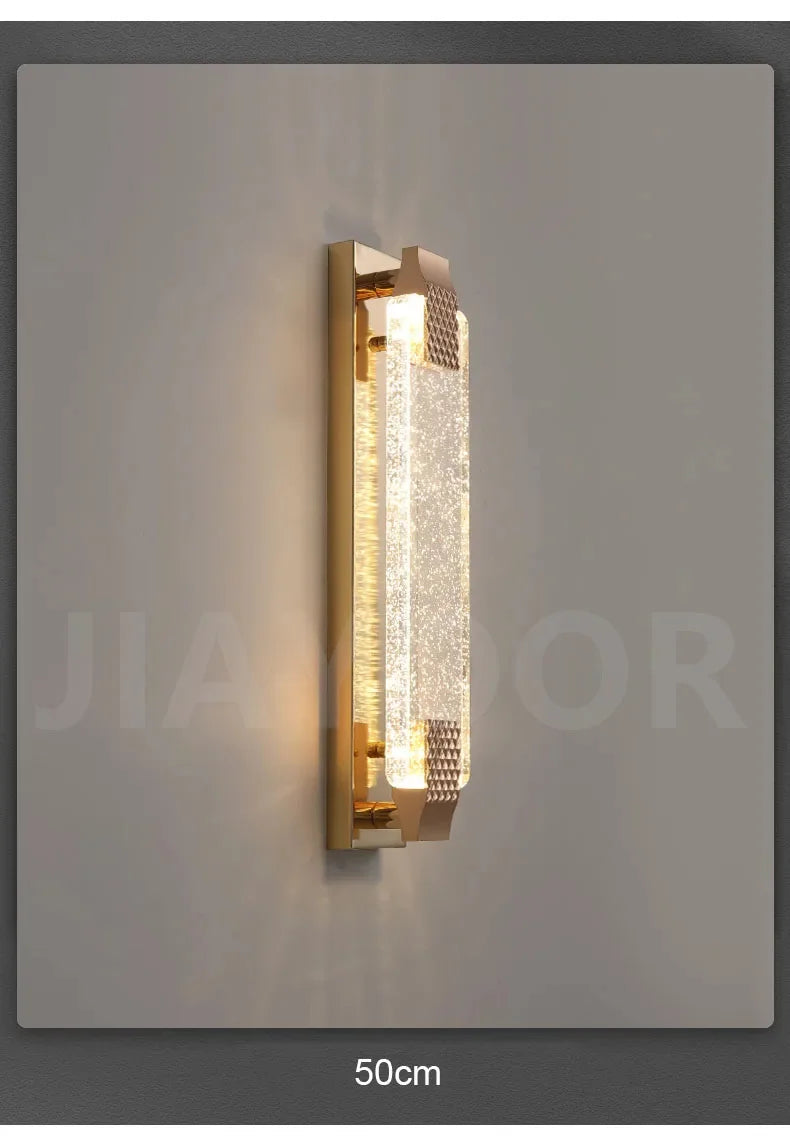 Luxury Wall Lamp Modern Gold Black LED Lamp TV Background Light Bedroom Bedside Living Room Decoration Indoor Light Bedside Lamp
