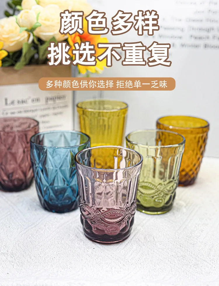 260 ml Water Glass for Juice Beer Tea Milk Wine Drinking Drinkware for Cold Drink Glasses Family and Friends Party