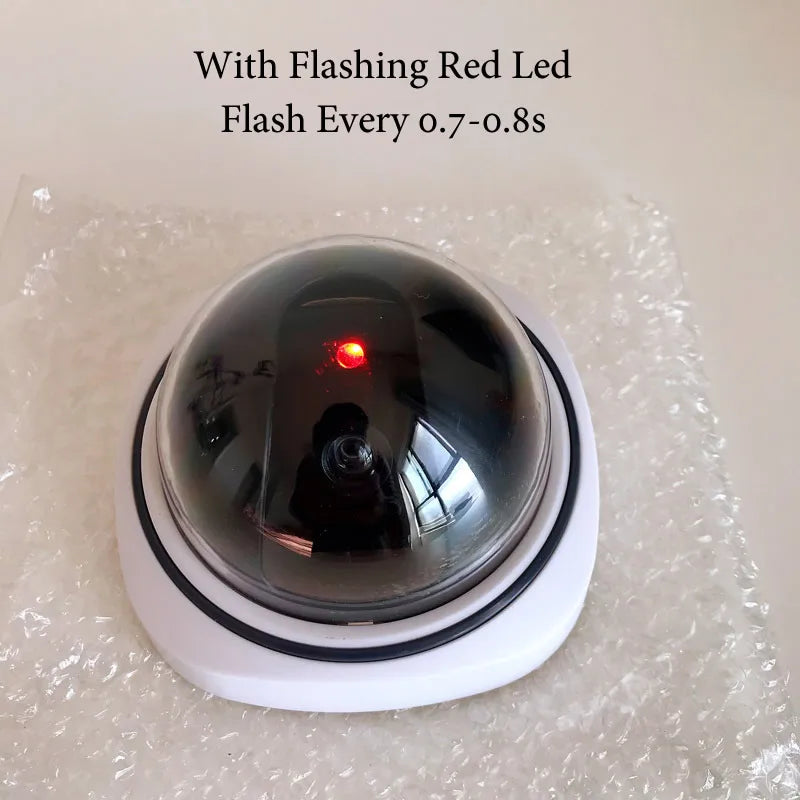 New Red Flashing LED Light Black/White Dummy Conch Camera Home Office Surveillance Security System Fake CCTV Security Camera