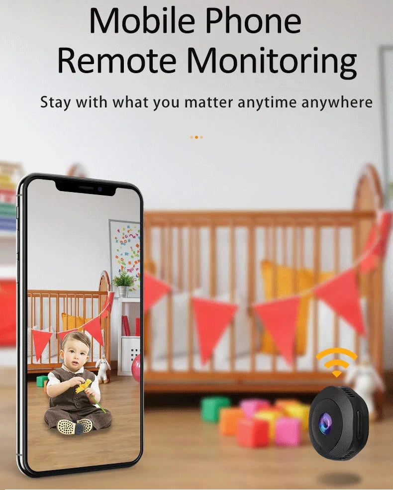 HD 1080P Mini IP Camera  Covert Small Nanny Cam Video Voice Recorder Indoor Portable  Security CCTV Camera for Home and Office
