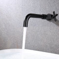 Bathroom Wall Mounted Long Mop Pool Faucet Single Cold Brass Basin Faucet Balcony Wash Basin Tap Black Brushed Gold Water Taps