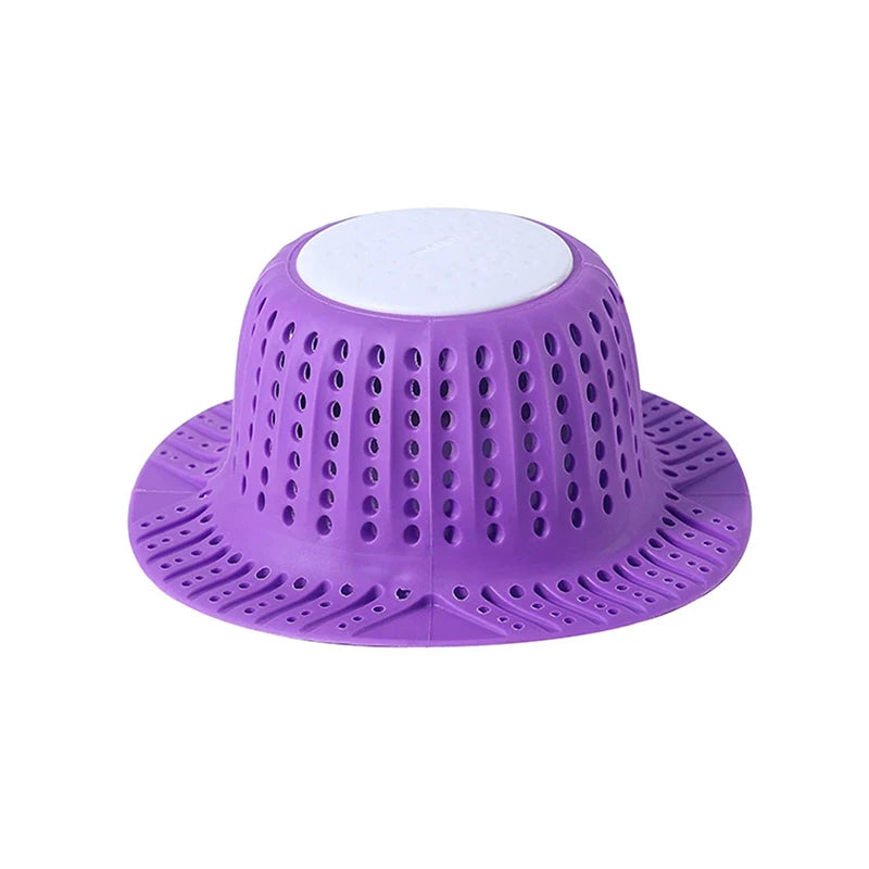 Anti-Clogging Filter Sewer Filter Net, For Shower, Bathtub, Sink Drain Trap, Silicone Collapsible Drain Protector,