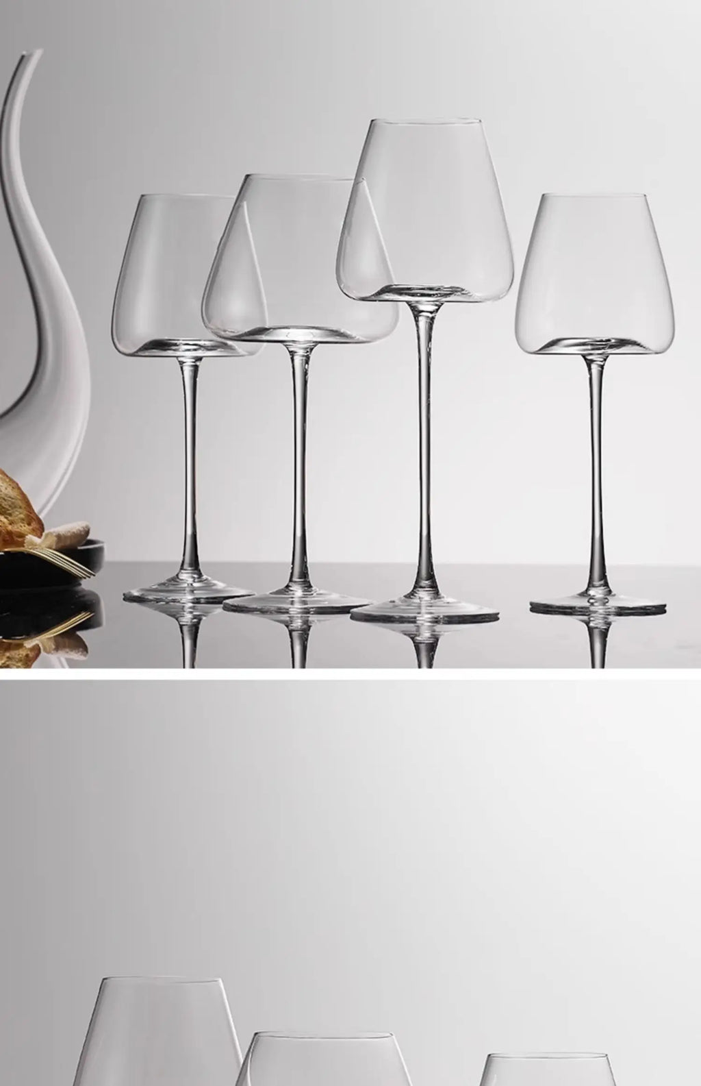 720ml Large European Wine Glasses Burgundy Clear Red Wine Glasses High Value Crystal Glass Grape Champagne Glasses High Capacity