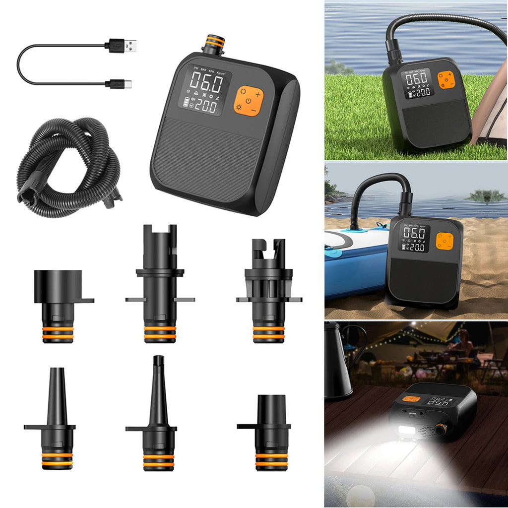 SUP Air Pump 25PSI Electric Paddle Board Pump Portable Electric Pump for Inflatable Stand Up Paddle Board Kayaks Boats