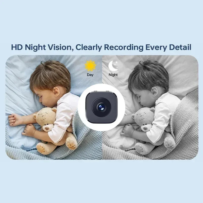 Mini Security Camera 4K Full HD Wireless WiFi Surveillance With 2 Way Audio Motion Detection Intelligent Infrared Night Vision