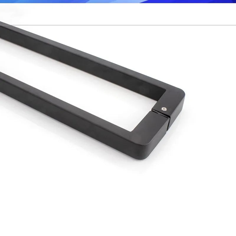 Shower Room Accessories, Bathroom Glass Door, Stainless Steel 440mm Matte Black, Double Sided Pull Handle (LQD105)