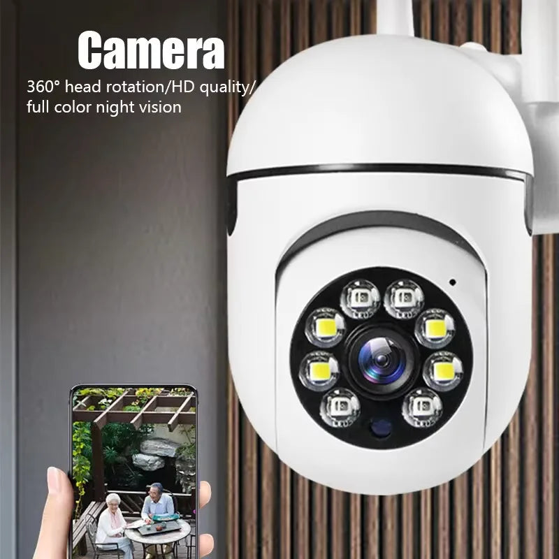 8MP WiFi Security Camera 2.4G Home Surveillance with PTZ IR Night Vision Motion Detection Child Monitoring 2 Antennas
