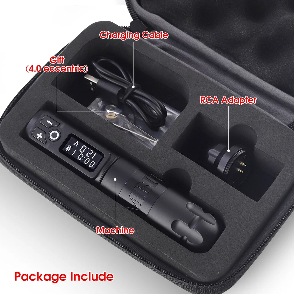 Ambition New Soldier Rotaty Battery Pen Wireless Tattoo Machine Portable Power Pack 2400mAh LED Digital Display For Body Art