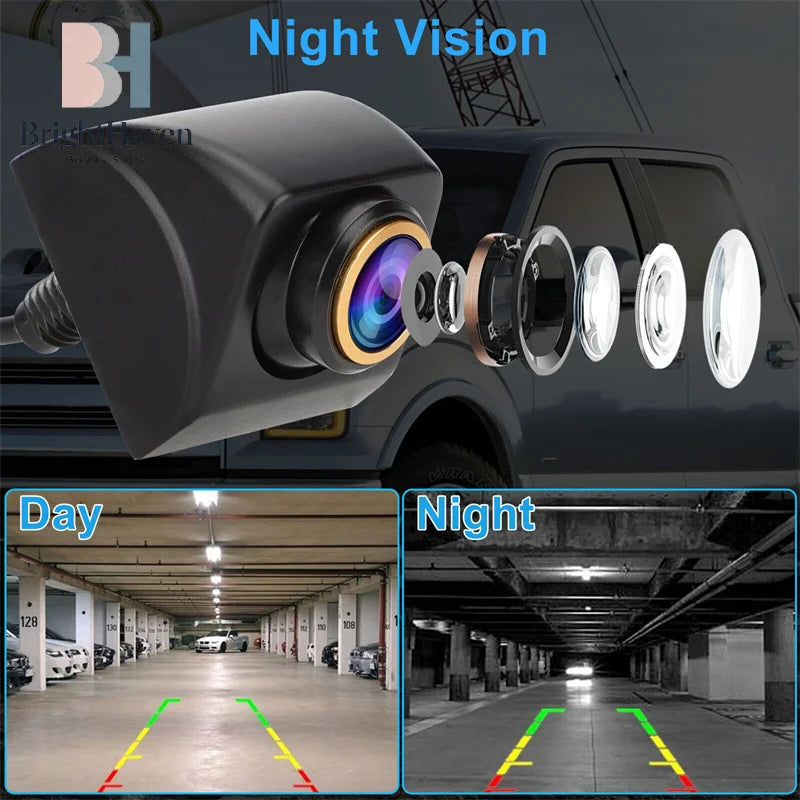 AHD 1920x1080P Car Rear View Camera 170° Fisheye Golden Lens Full HD Night Vision Vehicle Reversing Front Cameras B.H