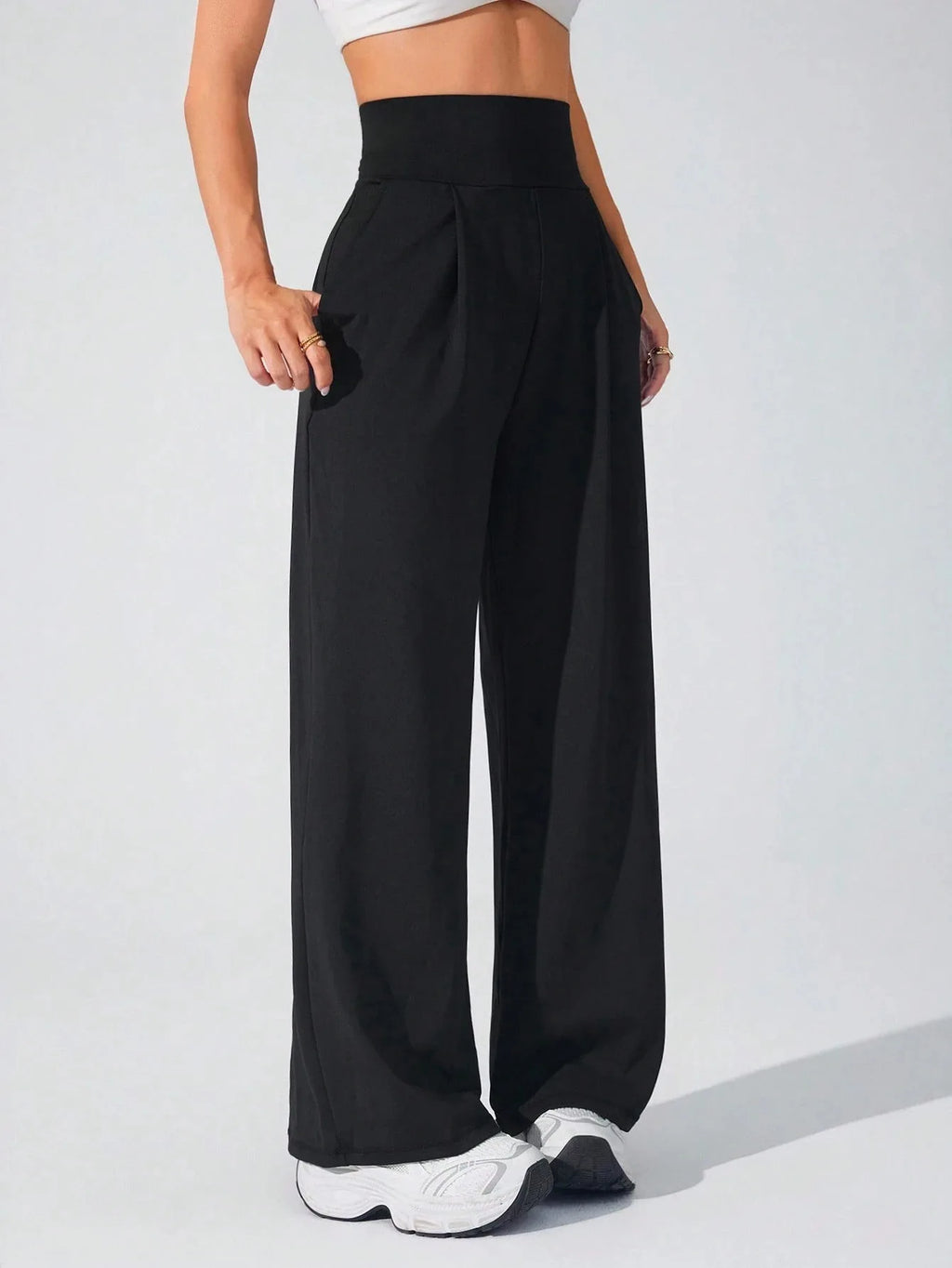 High Waist Straight Leg Yoga Pants Women Spring Summer Wide Leg Naked Feel GYM Leggings Woman Soft Pilates Running Sport Trouser
