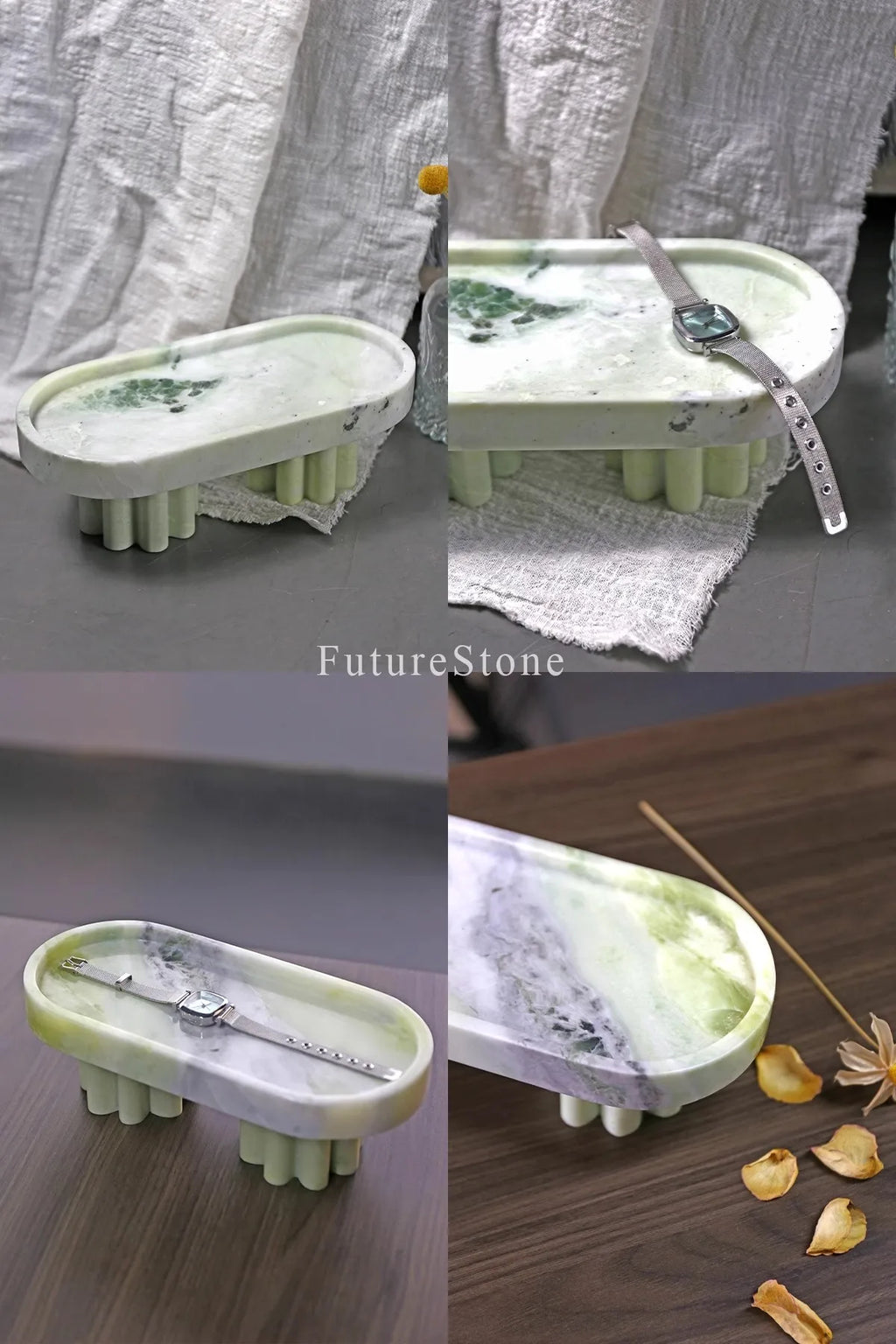 Modern Light Luxury Natural Marble Pallet Restaurant Advanced Decorative Tray Living Room Fruit Desserts Pastries Storage Pallet