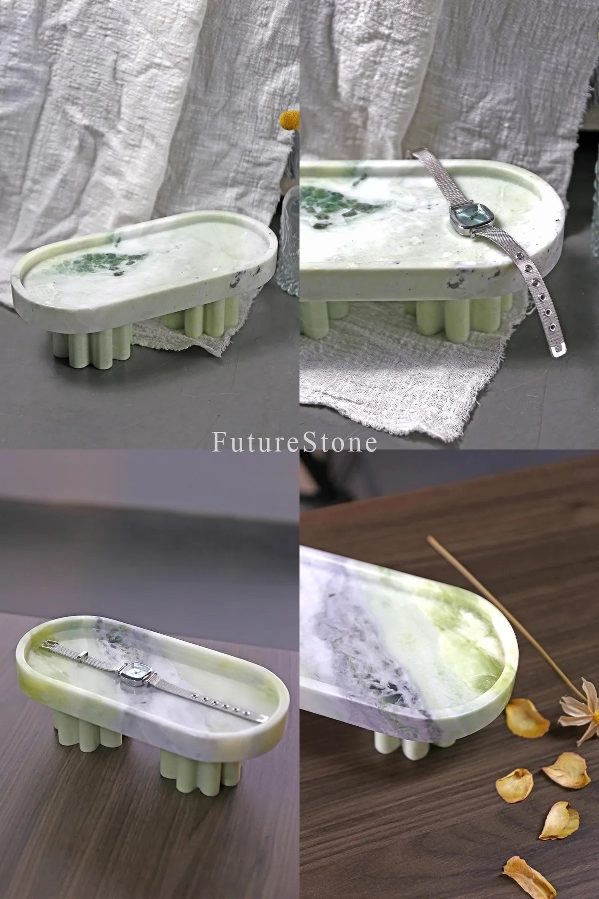 Modern Light Luxury Natural Marble Pallet Restaurant Advanced Decorative Tray Living Room Fruit Desserts Pastries Storage Pallet