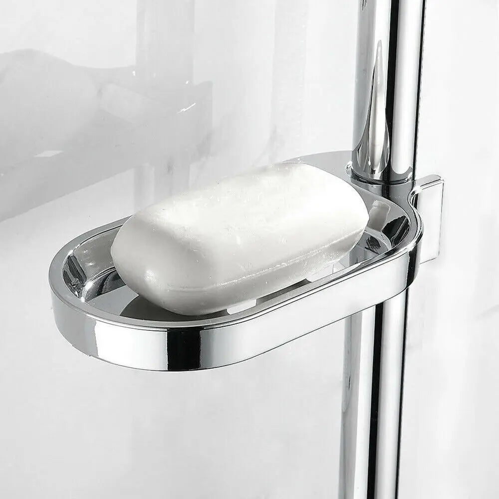 Adjustable Rail Slide Bathroom Bath Shower Soap Dishes Holder For 22 24 25 mm Home