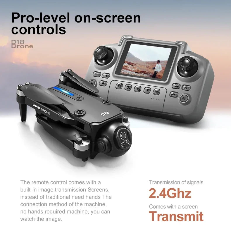 Lenovo D18 Drone 8K Aerial HD Dual-Camera Intelligent Obstacle Avoidance Brushless Power 5G WIFI Screen Remote Control GPS Drone