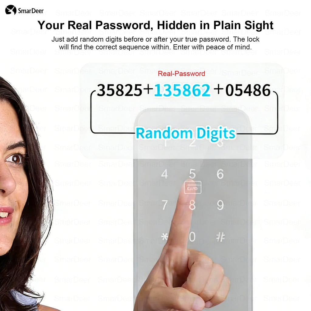 Waterproof Outdoor Smart Door Lock Fingerprint Facial Recognition Password Anti-theft Security Electronic Lock for Gate Garden