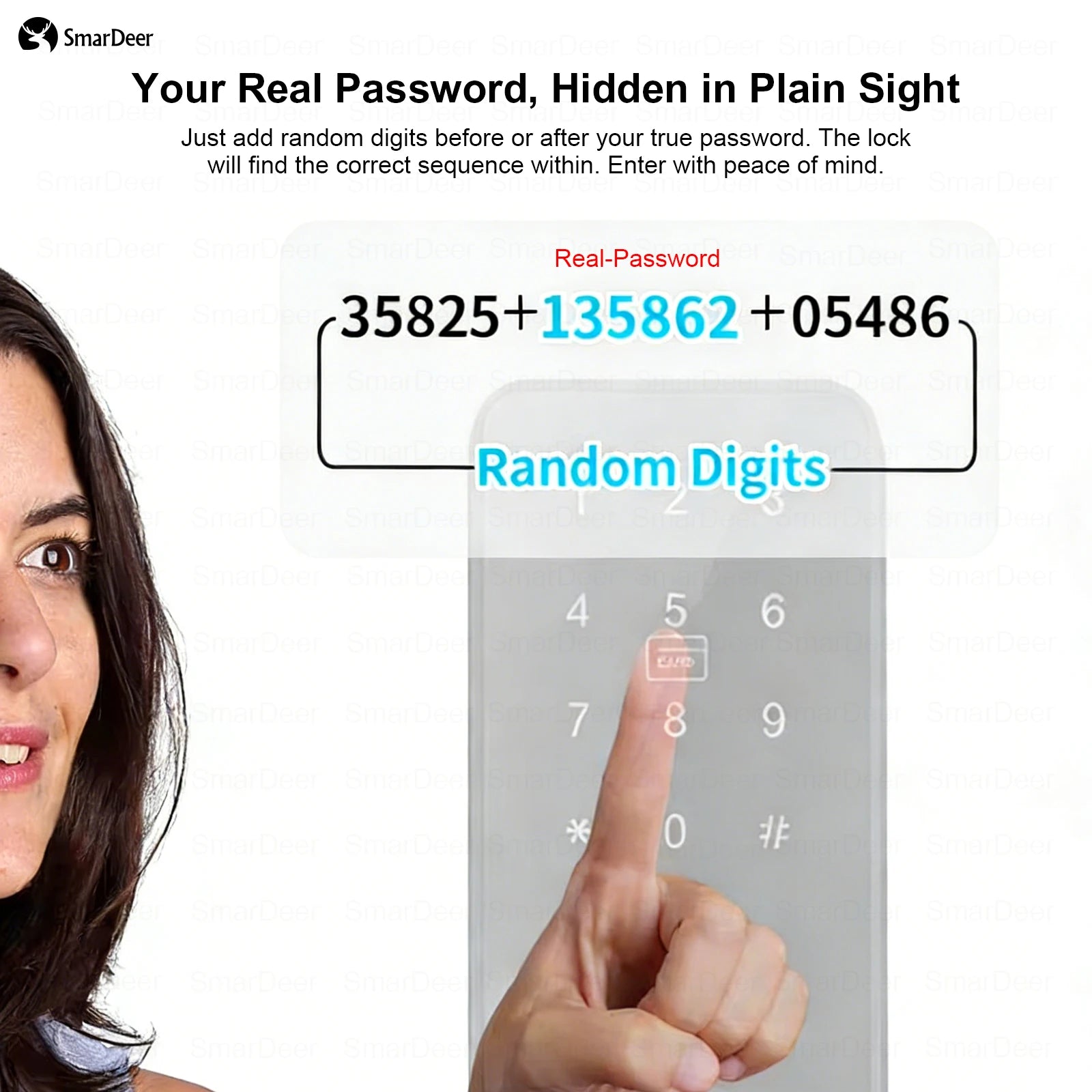 Waterproof Outdoor Smart Door Lock Fingerprint Facial Recognition Password Anti-theft Security Electronic Lock for Gate Garden