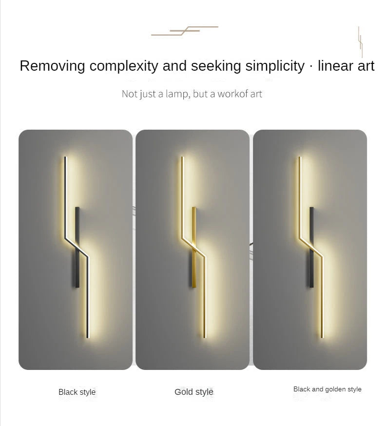 Modern Minimalist LED Wall Lamps - Bedside Interior Lighting for Living Room Bedroom Stairs - TV Backlight Wall Decor Lights