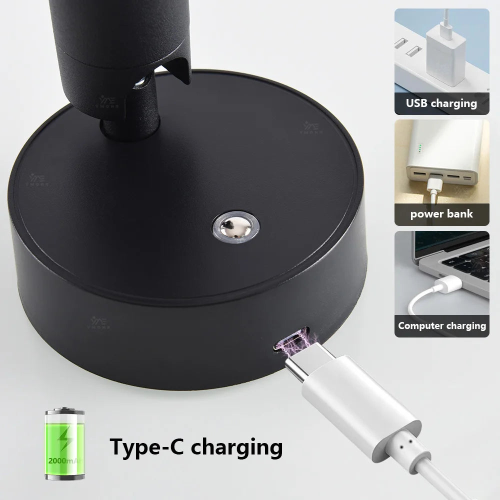 Dual Intelligent Control LED Light Magnetic USB Rechargeable Wall Lights Spotlight Stepless Dimmable Corridor Lamp Bedside Lamp