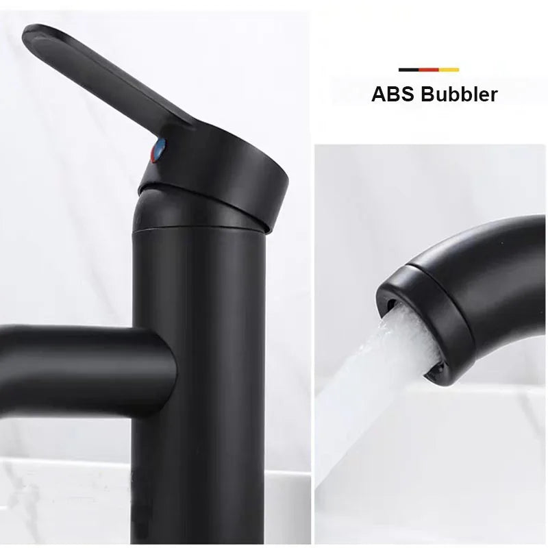 Basin Faucet Stainless Steel Bathroom Faucet Mixer Tap Hot Cold Water Basin Sink Tap Bathroom Faucet Tap