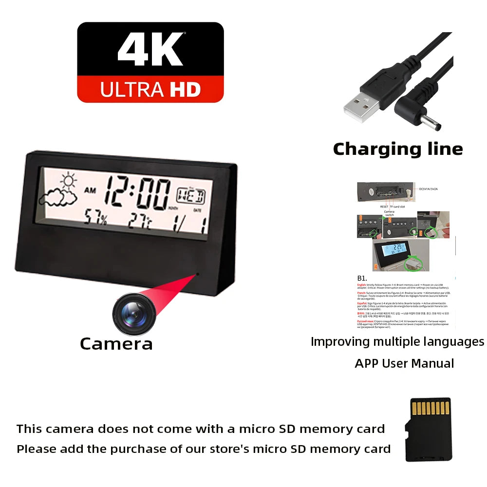 HD 4K Mini WiFi Camera, Improved Clarity, Supports Motion Detection, Remote Viewing, Wireless Home Nanny Style Camera