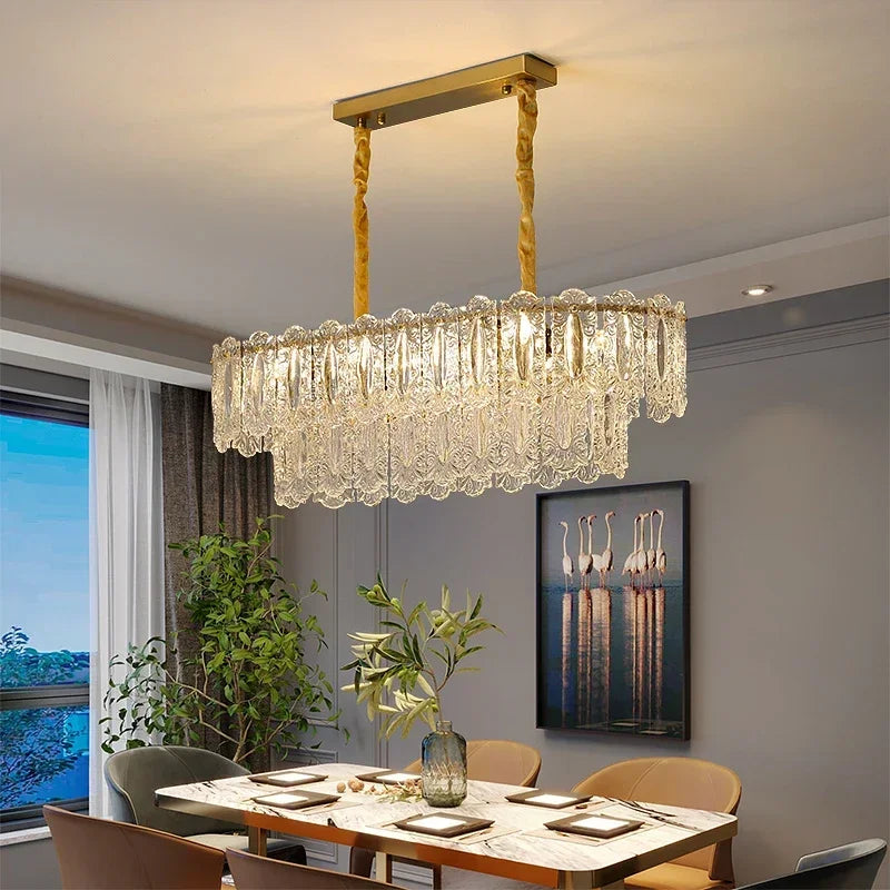 Modern Light Luxury French Living Room Chandelier Romantic  Bedroom Ceiling Lamp Dining Table Decor Hanging Light Lustre Fixture