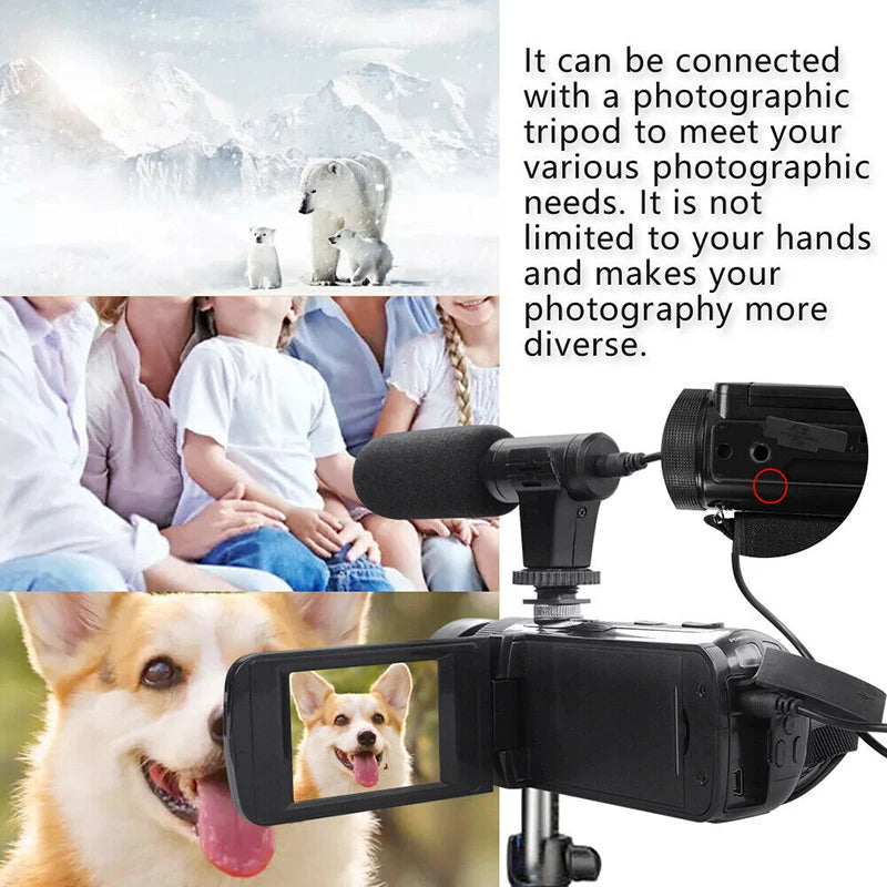 1080P HD Professional Digital Video Camera With Mic 16 Million Pixels DV Audio Multifunction Anti-shaking Photographic Machine