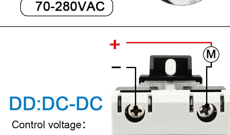 SSR Solid State Relay 24-480VAC Heat Sink Single Phase DIN Rail Mounted 10A 25A 40A 60A 80A 100A 120A DA AA DD Zero Crossing