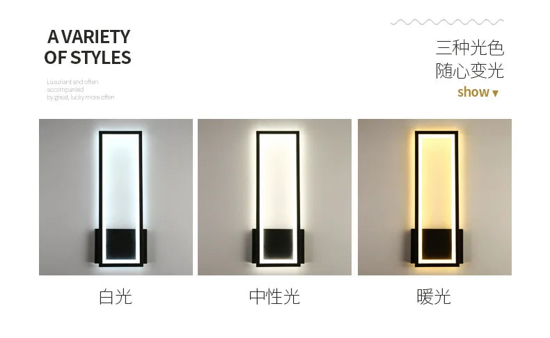 Modern Creative Wall Light LED Simple TV Background Wall Lights Bedroom Bedside Wall lamp Decorations Kitchen Indoor Lighting