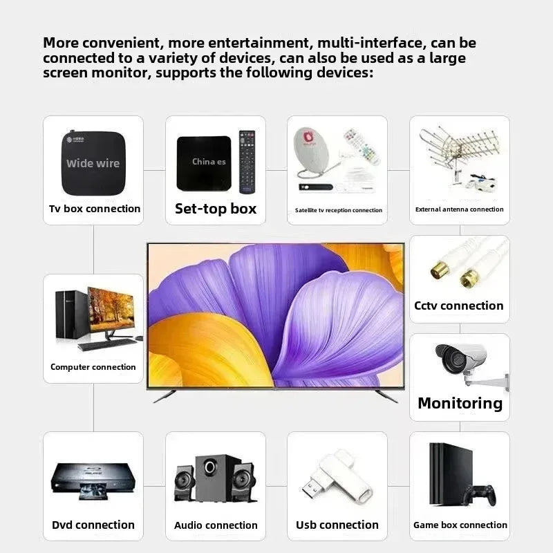 Hotel Network LCD Television 20 32 43 55 65 75 85 100 Inch Energy Saving Smart TV Display