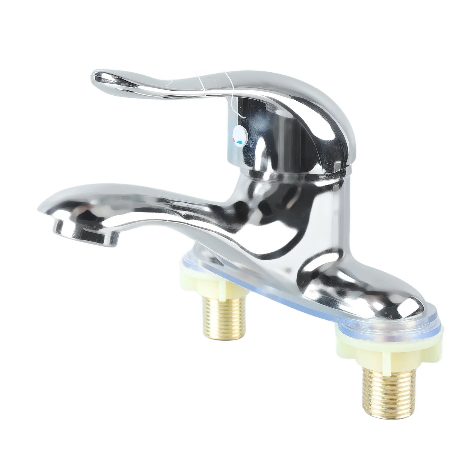 2 Hole Bathroom Sink Faucet Bathroom Sink Faucet Zinc Alloy 2 Hole Single Handle Hot and Cold Water Mixer Tap for Home Hotel