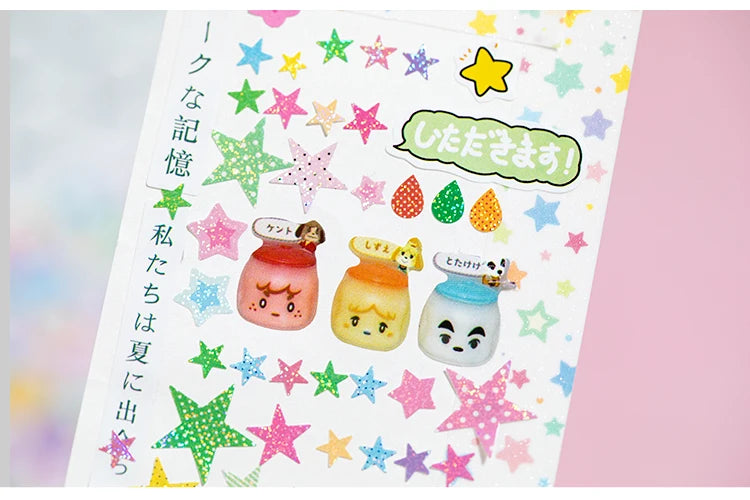 2 Types, 20 Sheets Per Pack, Star Date Series, Star Creative Sticker Book, Handbook, DIY Scrapbook, Picture Book C