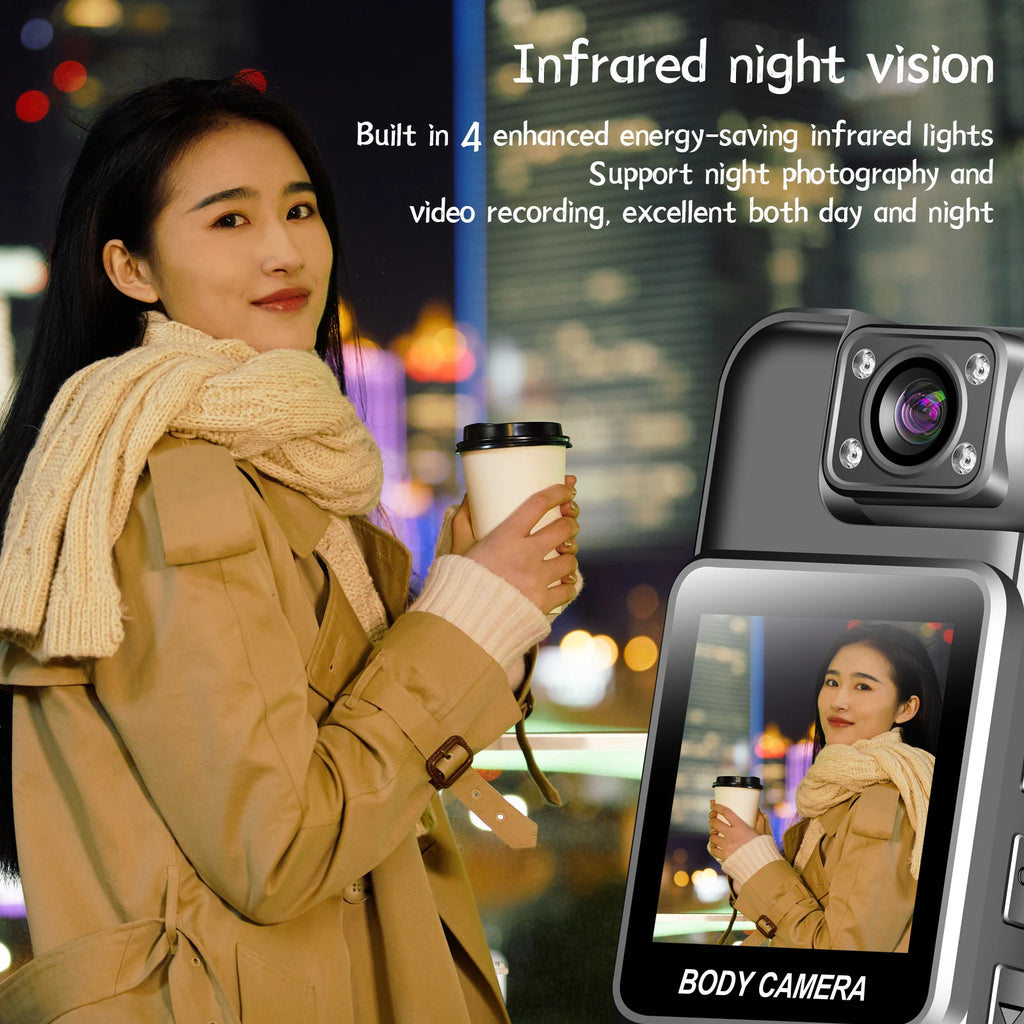 Ultra HD 4K Wifi Camera Digital Video Mini Portable Handheld Law Enforcement Recorder 180° Rotatable Lens Outdoor Sports Camera