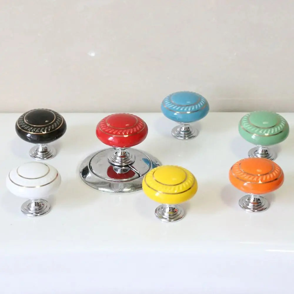 New Ceramic Round Shaped Toilet Tank Button Universal Labor-saving Furniture Handle Toilet Flush Button Toilet