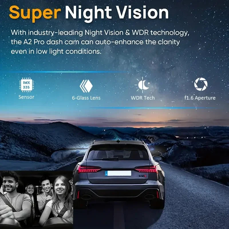 3 Camera Dash Cam For Car Camera 1080P Video Recorder Car DVR Front Rear View Camera Night Vision Black Box Car Accessories