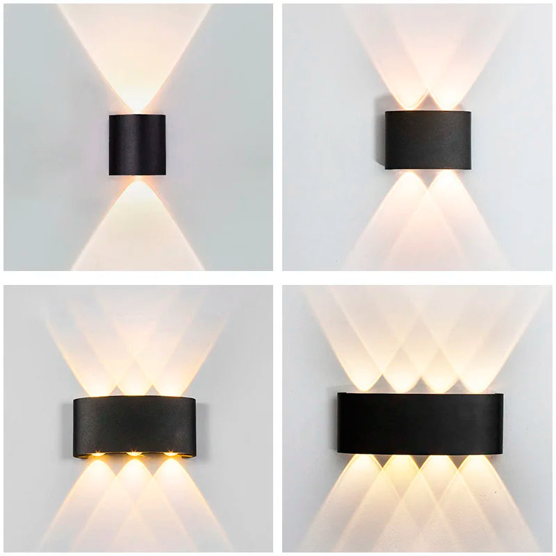 Modern style LED light source outdoor waterproof IP65 plastic garden lighting indoor bedroom living room staircase wall lamp