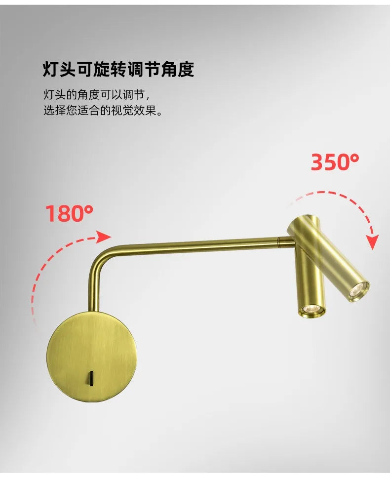 Modern LED Wall Lights 9w With Switch LED Wall Lamps Living Room Indoor Lighting Bedside For Bedroom Read Wall Sconce