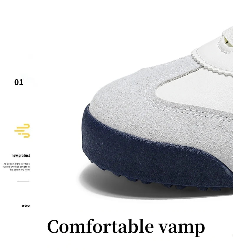 Fashion Couple Canvas Shoes Classic Design Green Leather Casual Shoes For Men Trendy Low-cut Lightweight Original Men's Sneakers