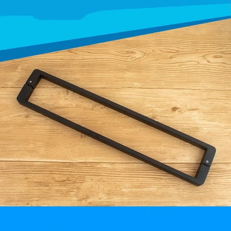 Shower Room Accessories, Bathroom Glass Door, Stainless Steel 440mm Matte Black, Double Sided Pull Handle (LQD105)