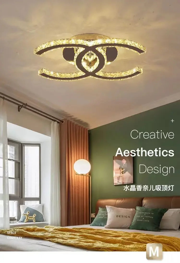 Modern 2024 New Special-shaped Crystal Chandelier Modern Simple Decoration Living Room Dining Room Home Decoration