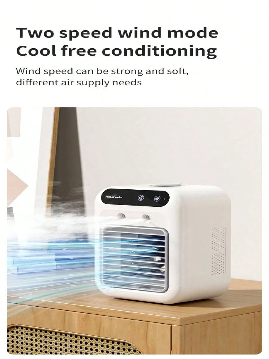 Air Cooler Humidifier Fan 2 Gear Air Conditioner Small Fans Portable USB Chargeable Spray Fans For Office Dormitory Room