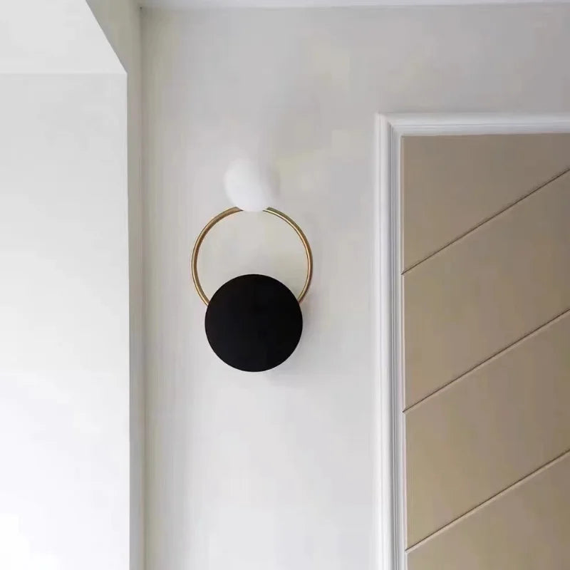 Nordic Modern Light Luxury Marble Wall Lamp Bedroom Background Led Lighting Decoration Creativity Mirror Aisle Sconce Indoor