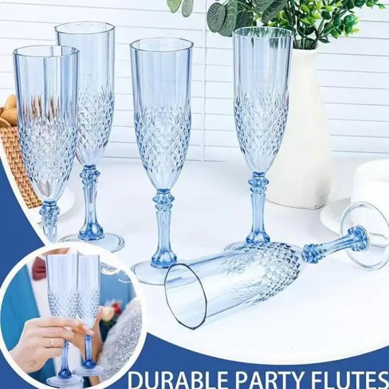 1 Pcs Champagne Goblet High Legged Wine Glasses Cocktail Red Wine Brandy Glasses Drinkware Party Bar Wedding Gift Transparent