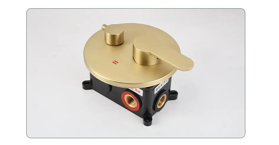 Two Function Shower System Water Mixing Control Valve Bathroom Fixture In Wall Brass Hot Cold Bath Faucet Open Close Gold Black